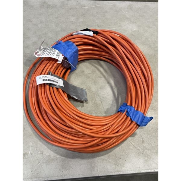 NEW ORANGE INDOOR OUTDOOR 200FT HEAVY DUTY LIGHTED EXTENSION CORD, 16AWG, 3 WIRE