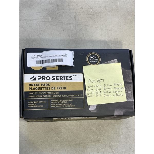 NEW OE+ PRO-SERIES BREAK PADS MODEL  MM5929  -  FOR VARIOUS SUBARU'S