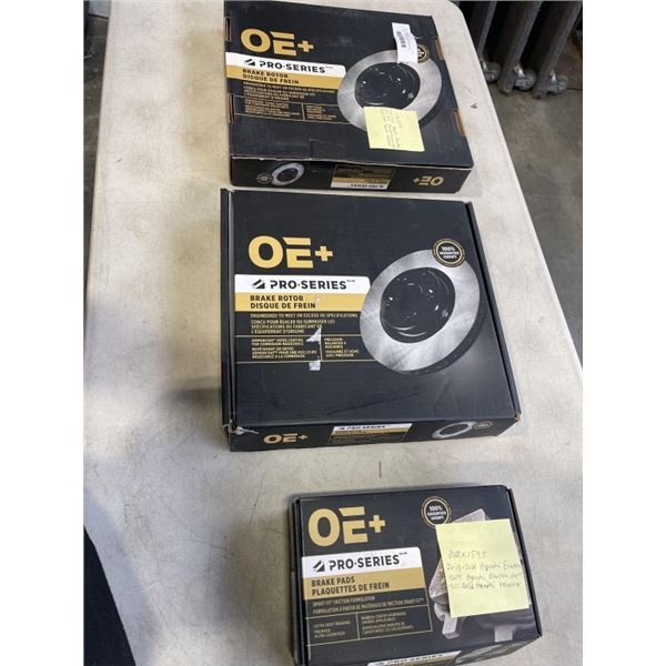 2 NEW OE+ PRO-SERIES BRAKE ROTOR C80377 AND BREAK PADS MMX1595 - FOR VARIOU S HYUNDAI ELEANTRA'S
