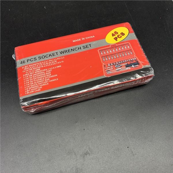 NEW46PCS HEAVY-DUTY CARBON STEEL AUTOMOTIVE & GENERAL REPAIR TOOL KIT WITH RATCHET