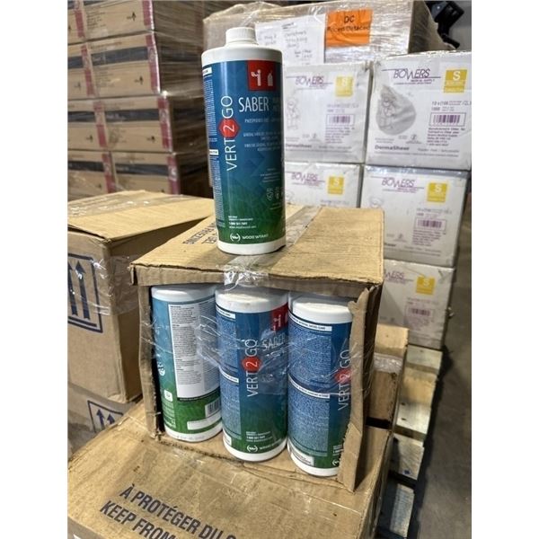 CASE OF VERT2GO SABER READY TO USE SANITIZER CLEANER, 12 X 1L JUGS PER CASE