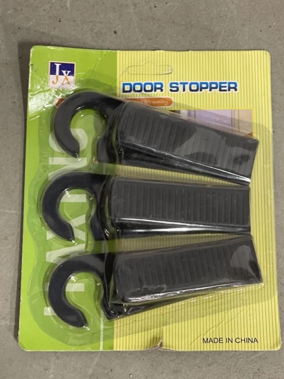 Stoppers Box BOX OF NEW DOOR STOPPERS WITH STAGING HOOKS