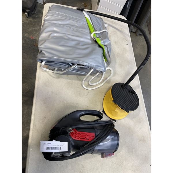 DIRT DEVIL CAR VACUUM, AIR MATTRESS,