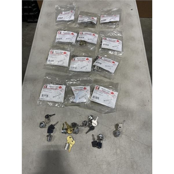 ASSORTED NEW LOCK CORES AND KEYS