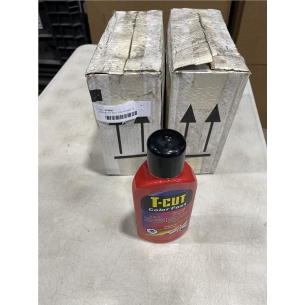 2 BOXES OF TCUT COLOR FAST, 12 BOTTLES RED