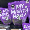 Image 2 : FIVE BAGS OF MY MIGHTY WOLF TURKEY BLISS DOG TREATS WITH PORK JERKY STICKS, BEEF LUNG BITES, SAUSAGE