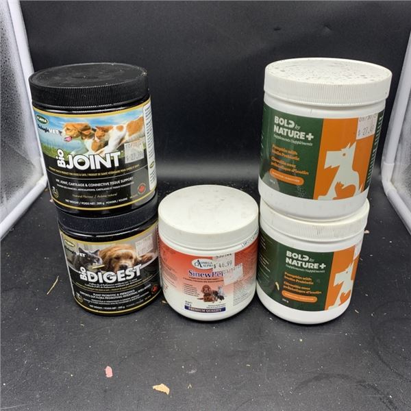 LOT OF 5 NEW PET SUPPLEMENTS