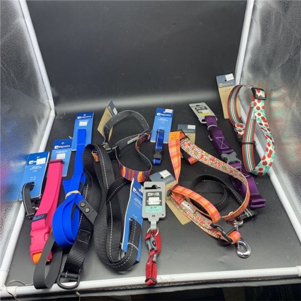APPROXIMATELY $200 OF NEW DOG LEASHES AND ACCESSORIES