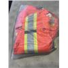 Image 2 : NEW NOMEX FLAME RESISTANT COVERALL SIZE 50T, SAFETY RAIN BIB PANT SIZE L, AND REFLECTIVE VEST SIZE X