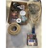 Image 1 : ASSORTED FISHING ITEMS, VIBTAGE NET, REEL ETC