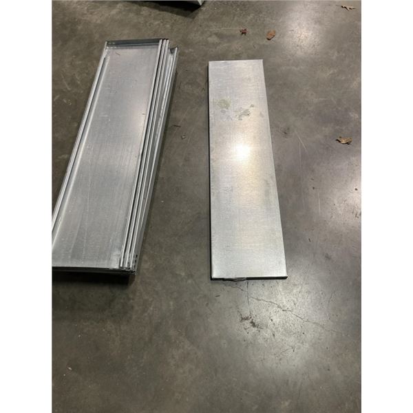 METAL SHELVES, 12 INCH X 48 INCH