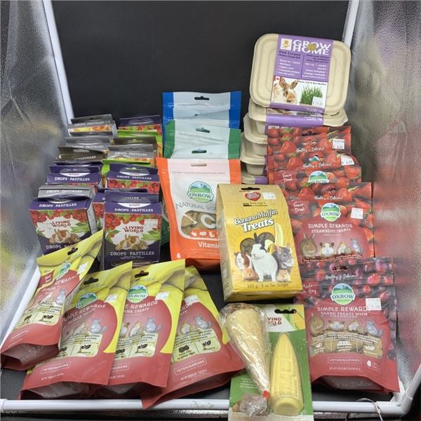 LOT OF GUINEA PIG FOOD AND SMALL PET FOOD AND ACCESSORIES