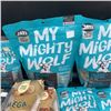 Image 3 : FIVE BAGS OF NEW MY MIGHTY WOLF SALMON AND SARDINE RECIPE DOG TREATS WITH SAUSAGE BITES, MEGA BONES,