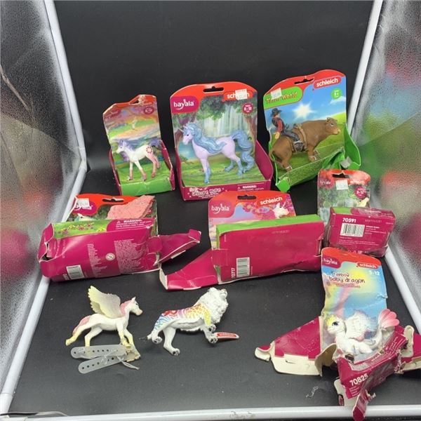 LOT OF NEW SCHLEICH ANIMAL FIGURES PACKAGING NOT IDEAL