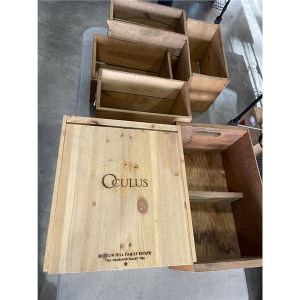 ASSORTED ANTIQUE WOODEN FRUIT CRATES