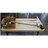 Image 1 : LOT OF TOOLS, SLEDGE HAMMER, SQAURE, ETC