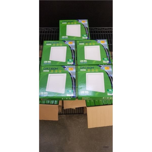 5 NEW ORTECH LED 9 INCH FLUSH MOUNT DOWN LIGHTS, 5000K