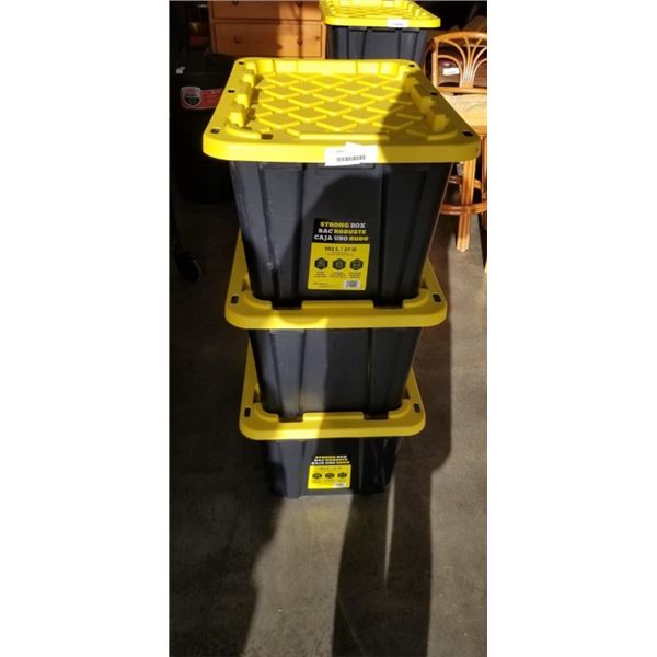 3 STRONG BOX TOTES 102L