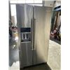 Image 1 : KITCHEN AID STAINLESS SIDE BY SIDE REFIRIDGERATOR, WORKING, FREEZER BUILDS FROST BUT WORKS, 36 INCH 
