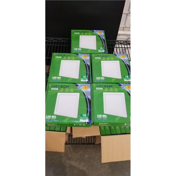 5 NEW ORTECH LED 9 INCH FLUSH MOUNT DOWN LIGHTS, 5000K