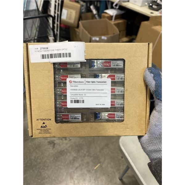 10 NEW FIBERSTONE FIBER OPTIC TRANSCEIVERS 1000BASE-LX/LH SFP 10KM