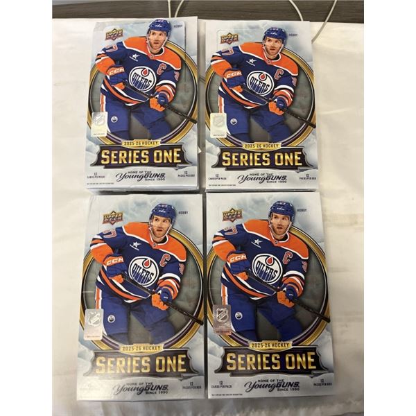 4 BOXES OF UPPER DECK YOUNG GUNS HOCKEY CARDS 2025-2026