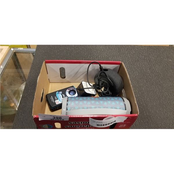 JVC HD WATERPROOF CAMERA, BLUETOOTH SPEAKER AND AMAZON SPEAKER
