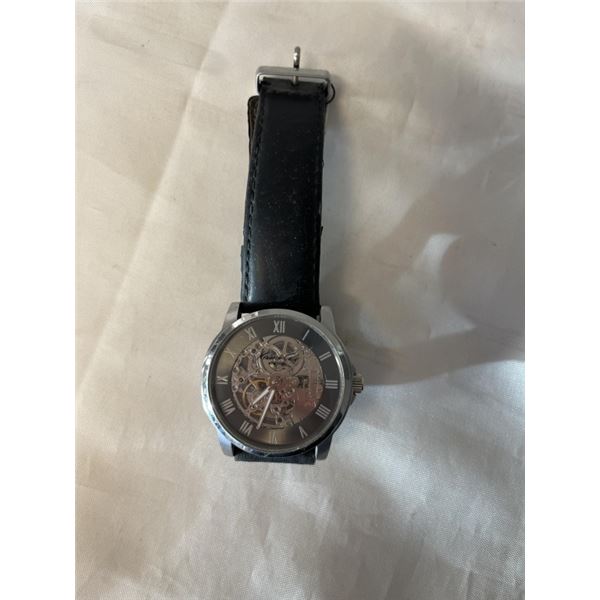 KENNETH COLE NEW YORK AUTOMATIC MECHANICAL WATCH, WORKING, BOTH SIDES SKELETON