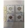 Image 3 : 6 - 1947 CANADIAN COINS BOTH PLAIN (TYPE 1) MAPLE LEAF (TYPE 2) DIMES - .800 SILVER PLUS 5 CENT AND 