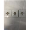 Image 2 : 3 CANADIAN SILVER DIMES 1919 .925, 1929, 1939 .800 SILVER