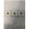 Image 1 : 3 USA SILVER WW2 LIBERTY DIMES 1943, 1944, 1945 .900 SILVER