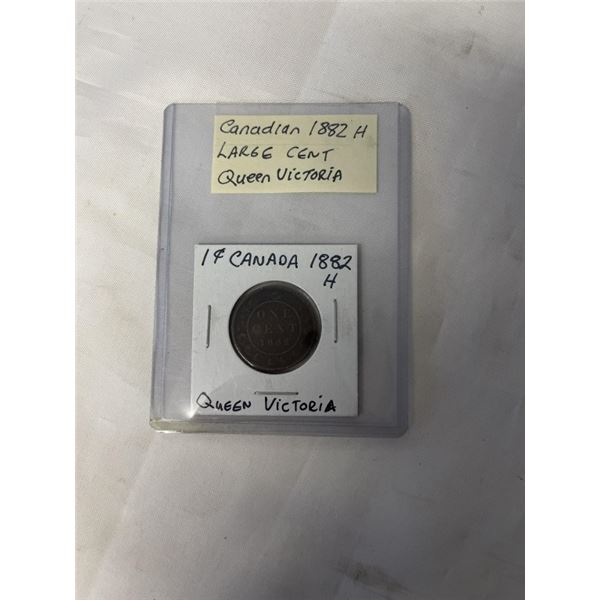 CANADIAN 1882 H LARGE CENT QUEEN VICTORIA