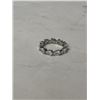 Image 1 : SILVER COLOUR W/ CZ STONES ETERNETY RING BAND, SIZE 7.5