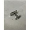 Image 2 : PAIR OF STERLING SILVER COLOUR MEDICAL DOCTOR CUFF LINKS EACH ENGRAVED MD