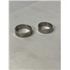Image 1 : PAIR OF TITANIUM RAISED ENGRAVED SKULLS WEDDING RING SET SIZES 11 AND 14