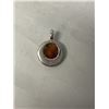 Image 2 : STERLING SILVER W/ AMBER PENDANT (TESTED) MARKED 925