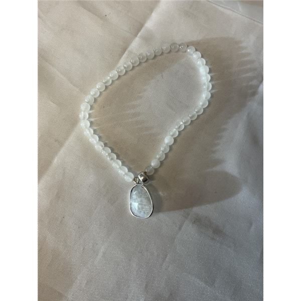 GENUINE ROCK CRYSTAL BEADS W/ CHARMS BRACELET