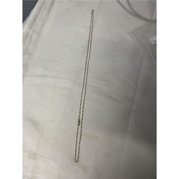 EXTRA LENGTH STERLING SILVER CHAIN NECKLACE 27" TESTED, MARKED 925