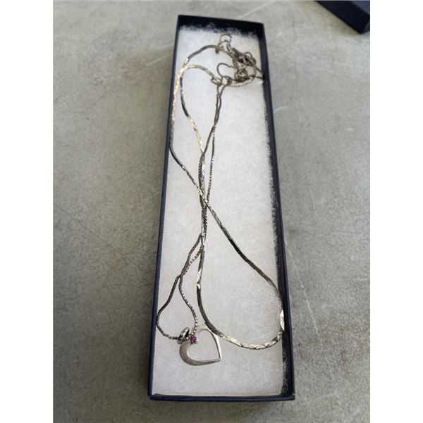 2 SILVER NECKLACES - .925 AND .800