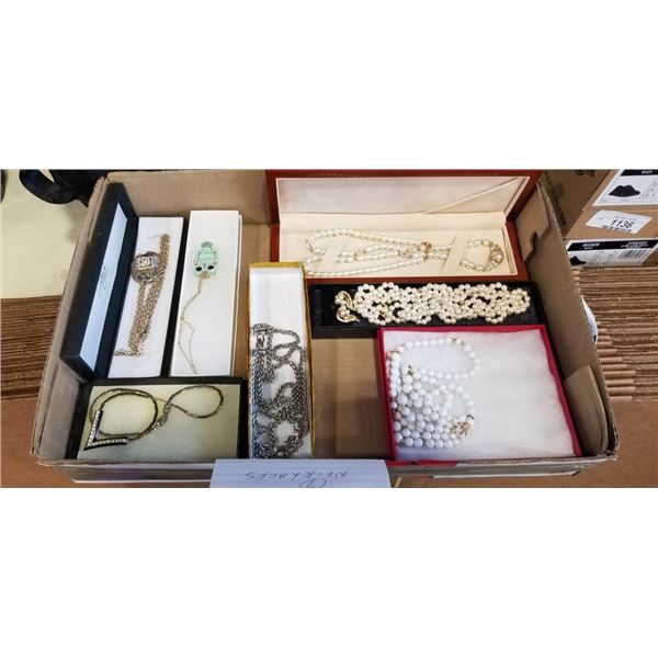 7 ESTATE NECKLACES, VINTAGE, PEARL, OWL PENDANT AND MORE