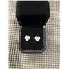 Image 1 : NEW PLATINUM PLATED 1.0CT EACH SIMULATED DIAMOND (CZ) HEART HALO STUD EARRINGS