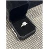 Image 2 : NEW STERLING SILVER 2.0CT HEART CUT SIMULATED DIAMOND (CZ) TRINITY RING W/ PEAR SIDESTONES, SIZE 7 M