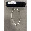 Image 1 : NEW PLATINUM PLATED 4.0MM PRINCESS CUT TENNIS NECKLACE, ADJUSTABLE 18" LONG