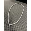Image 2 : NEW PLATINUM PLATED 4.0MM PRINCESS CUT TENNIS NECKLACE, ADJUSTABLE 18" LONG