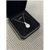 Image 3 : NEW STERLING SILVER 3.0CT SIMULATED DIAMOND (CZ) TEARDROP NECKLACE, ADJUSTABLE 16" TO 18" MOUNTED IN