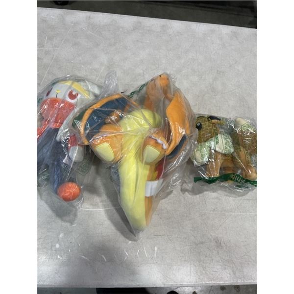 3 NEW POKEMON STUFFED ANIMALS