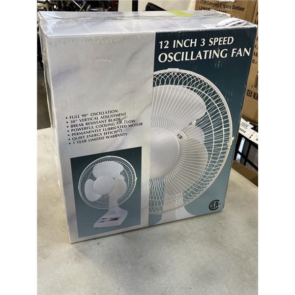 12 INCH OSILLATING FAN