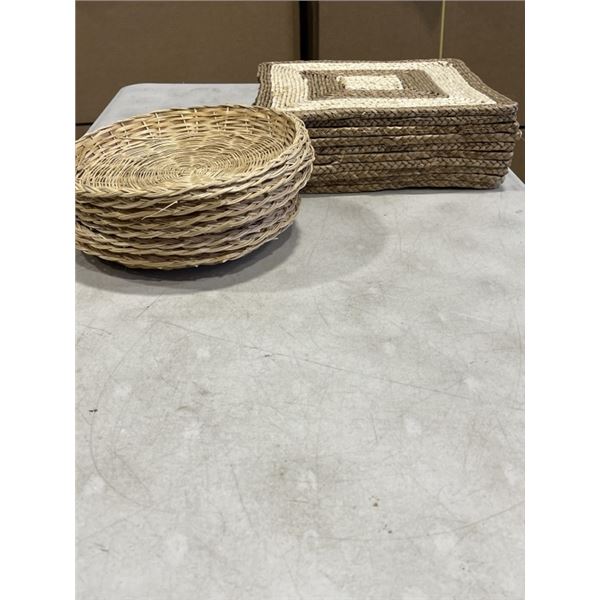 NEW RATTAN PLACEMATTS AND BASKETS