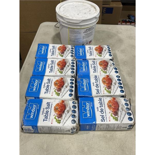 HUSKY SILICONE GREAS AND 8 BOXES OF TABLE SALT