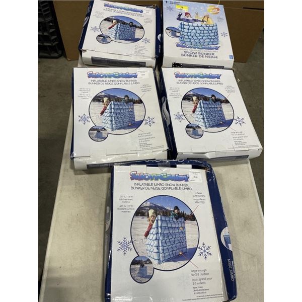 5 NEW INFLATABLE SNOW BUNKERS
